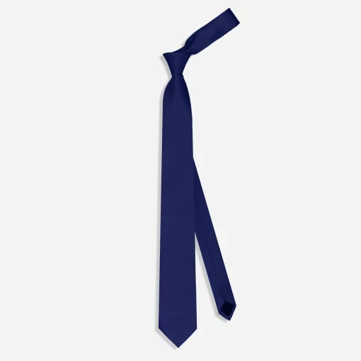 Grosgrain Solid Navy Tie