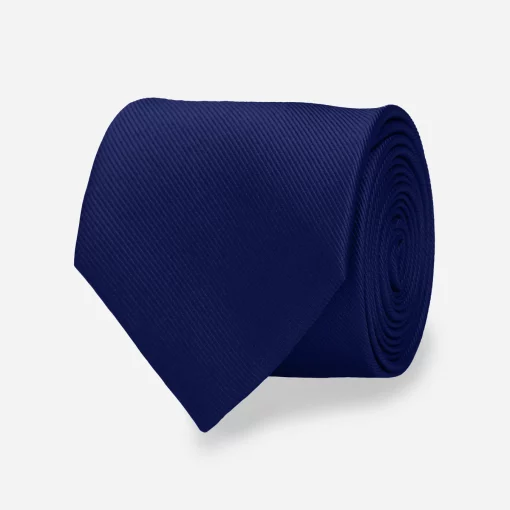 Grosgrain Solid Navy Tie