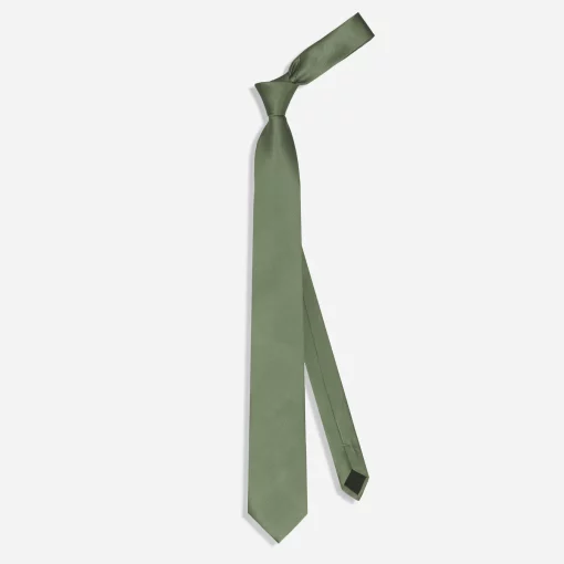 Grosgrain Solid Olive Tie